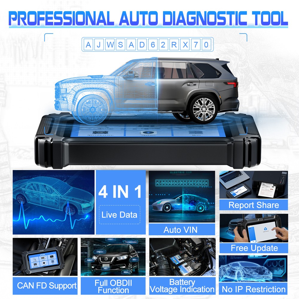 XTOOL IP500 OBD2 Full System Code Scanner For Buick, Chevrolet, Cadillac, GMC