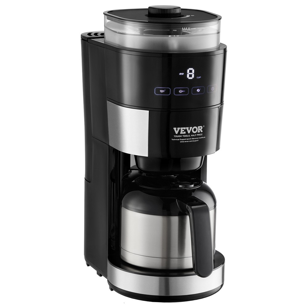 VEVOR 8-Cup Coffee Maker Drip Coffee Machine with 3 Brew Strength Control