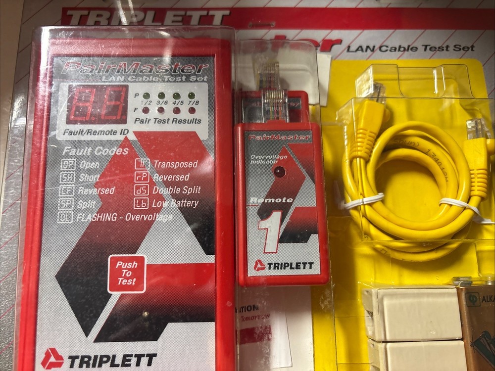Triplett PairMaster 3240 LAN/Ethernet RJ-45 Cable Test Set w/Remote Identifiers