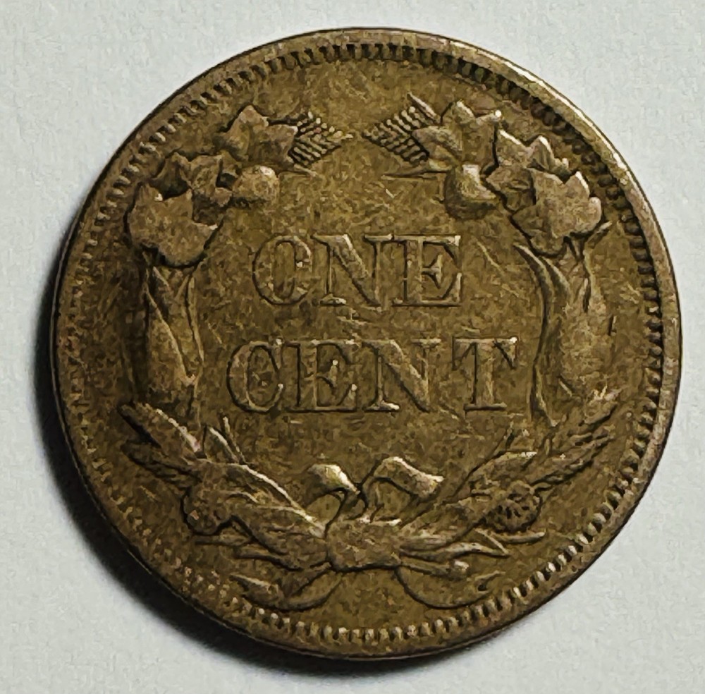 1858 US MINT FLYING EAGLE CENT LARGE LETTERS XF+