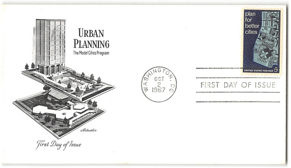 US #1333 FDC, 1967, Artmaster