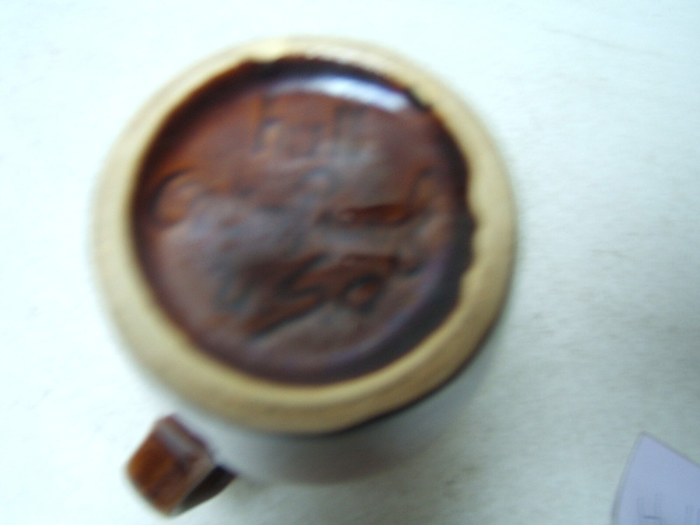 Hull Brown Drip Small Pitcher / Syrup 4.5" Tall Oven Proof