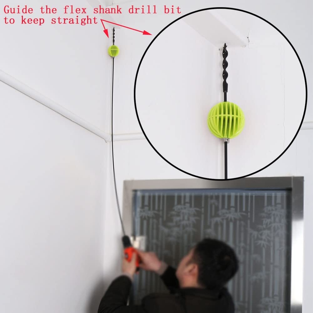 Flex Shank Installer Drill Bit Guide Tools/Cable Bumper Balls for 1/4"...