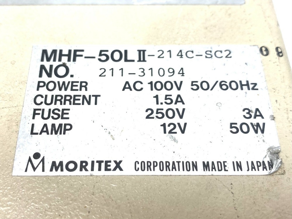 Moritex MHF-50L II Light Source