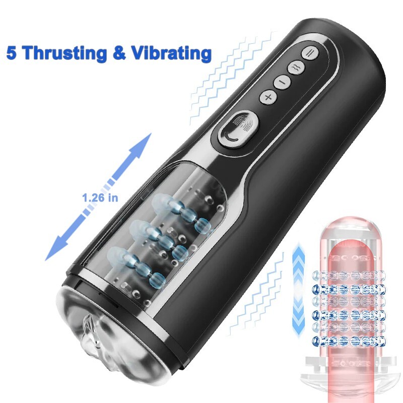 Automatic Male Masturbaters Thrusting Rotating Vibrating Strokers Cup Lubricants