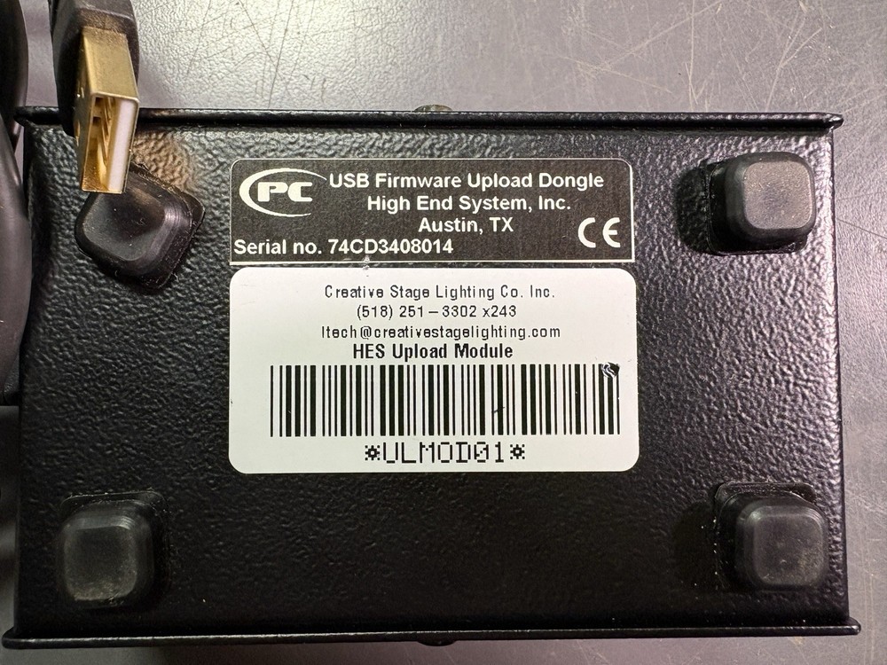 High End Systems Upload Module USB Firmware Upload Dongle no. 74CD3408014