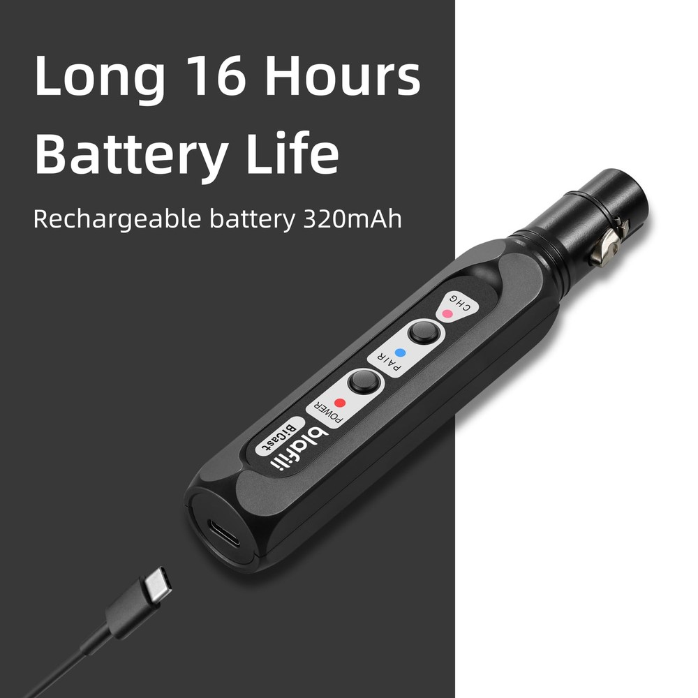 Bicast - XLR & USB-C Bluetooth 5.2 Audio Transmitter for Mixers & PA Systems ...