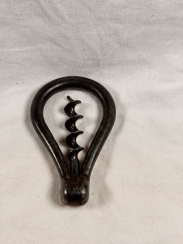 Antique 1800's Folding Iron Travel Corkscrew