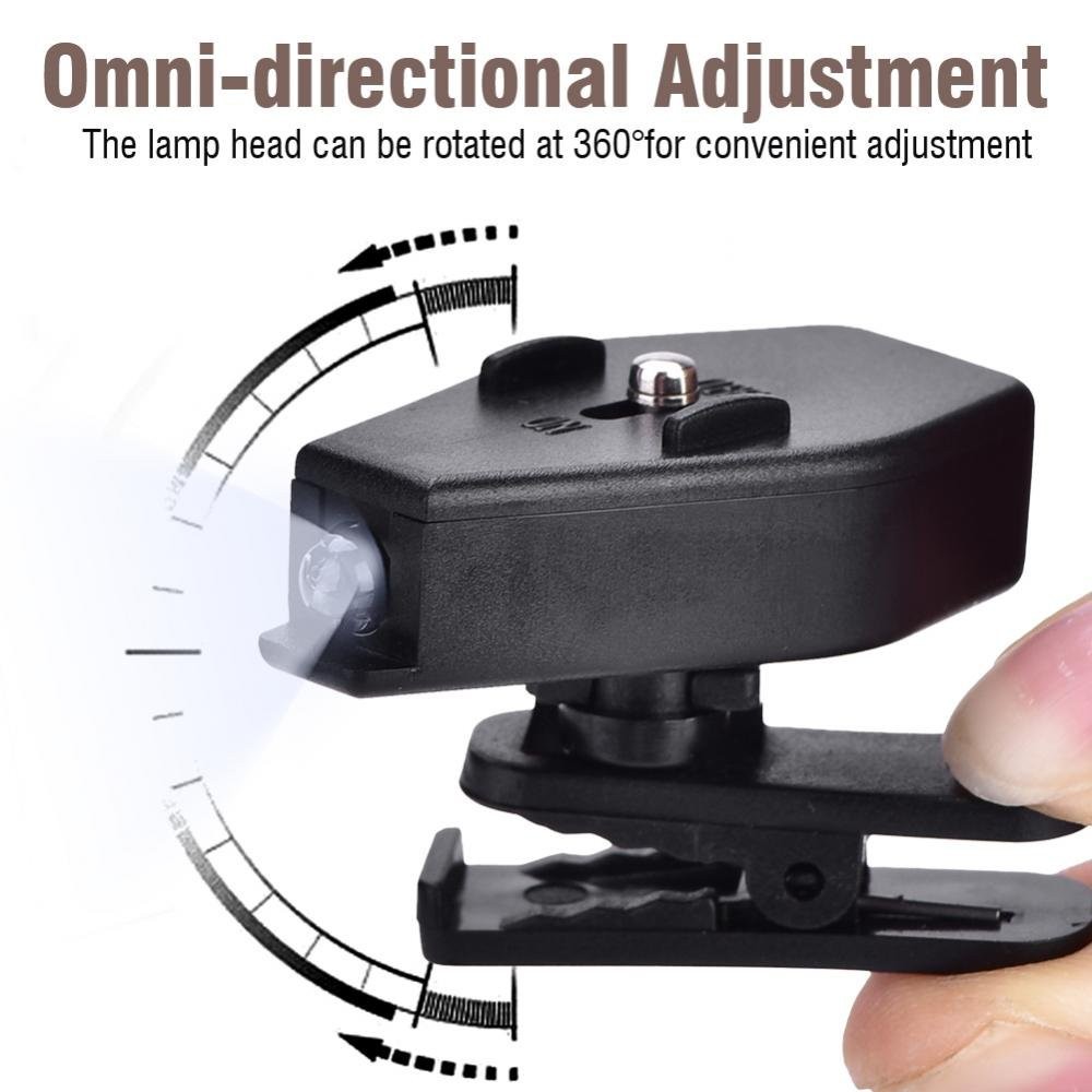 2PCS Universal Flexible Super Bright, LED Clip on Mini Book Reading Light 360 De