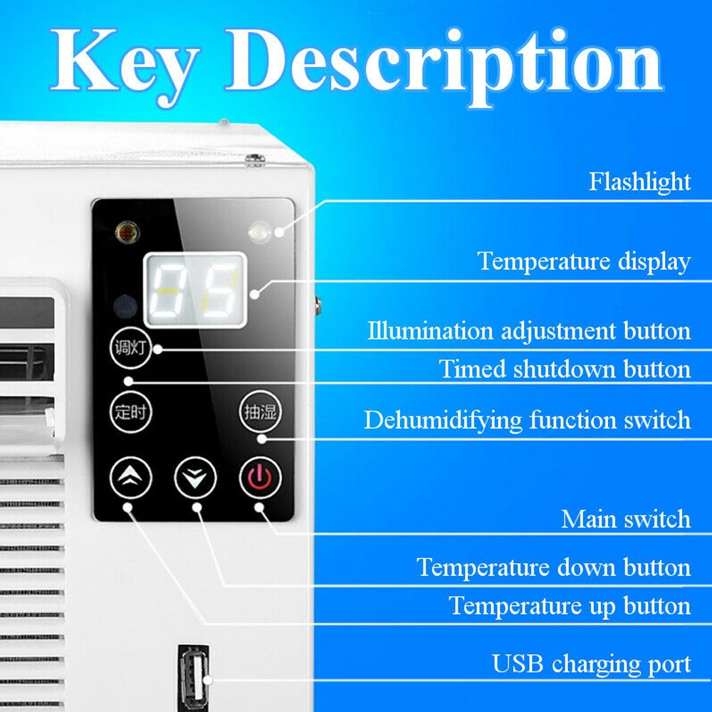 Portable 1100W Refrigerated Air Conditioner Cooler & Warmer With Timer Remote US