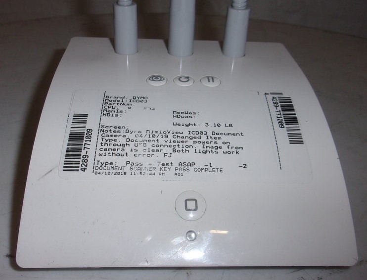 Dymo MimioView ICD03 Flexible HD Camera SEE NOTES