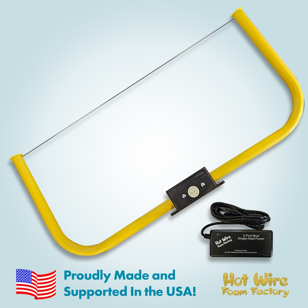 Pro 2-Foot Foam Bow Cutter Styrofoam, EPS, XPS, & Polystyrene Cutting Tool