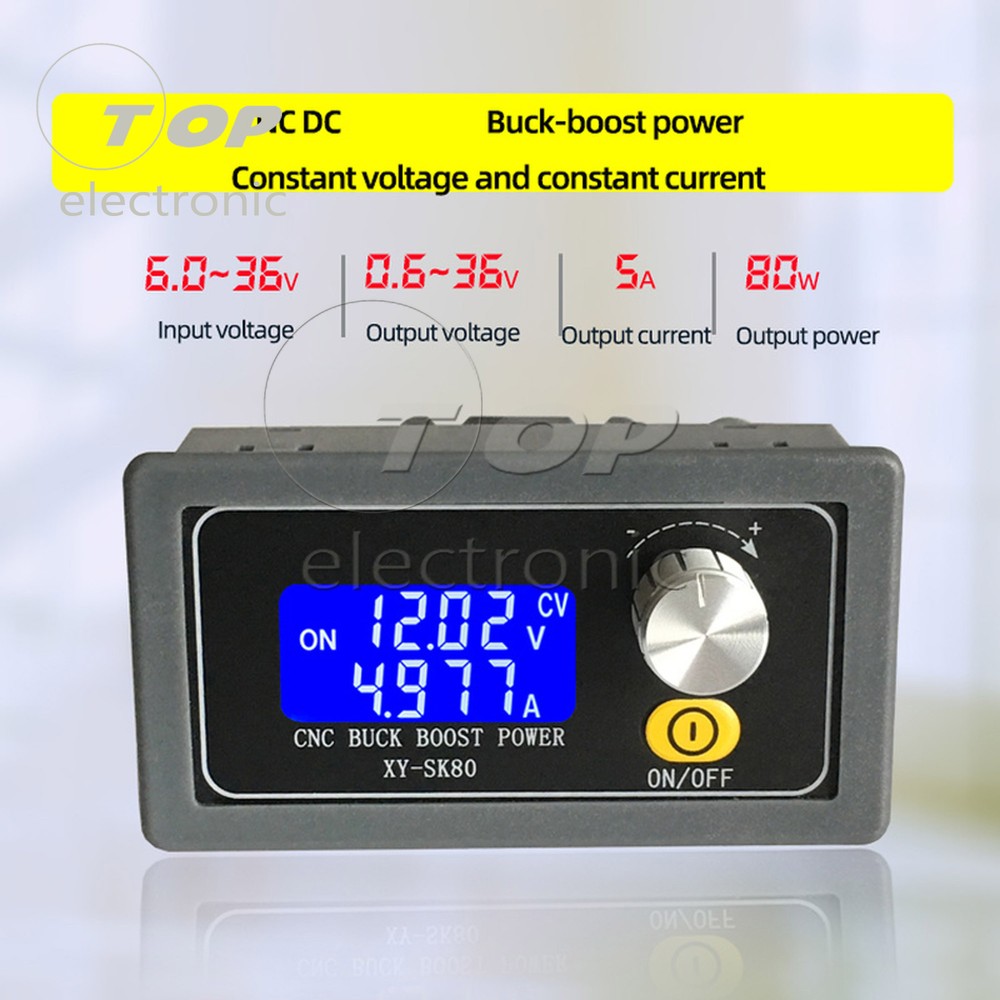 DC-DC Buck Boost Converter 5A Power Module Adjustable Regulated Power Supply