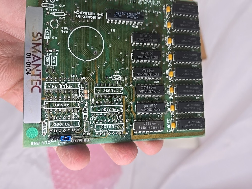 Vintage Symantec 256k Memory Board 01-0104