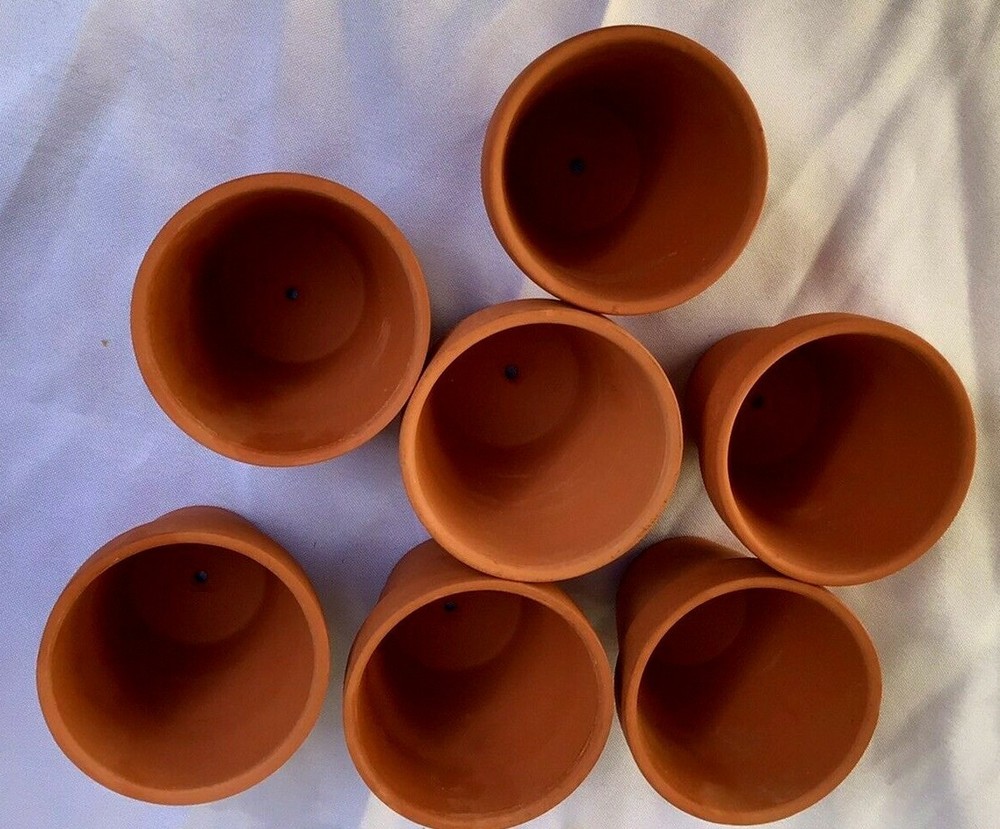 7 Never Used 2.5" high Clay Pots