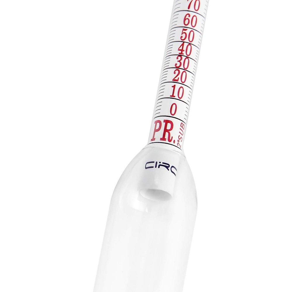 0-200 Proof & Tralle Alcohol Hydrometer with Glass Test Jar Kit, Accurate Tes...