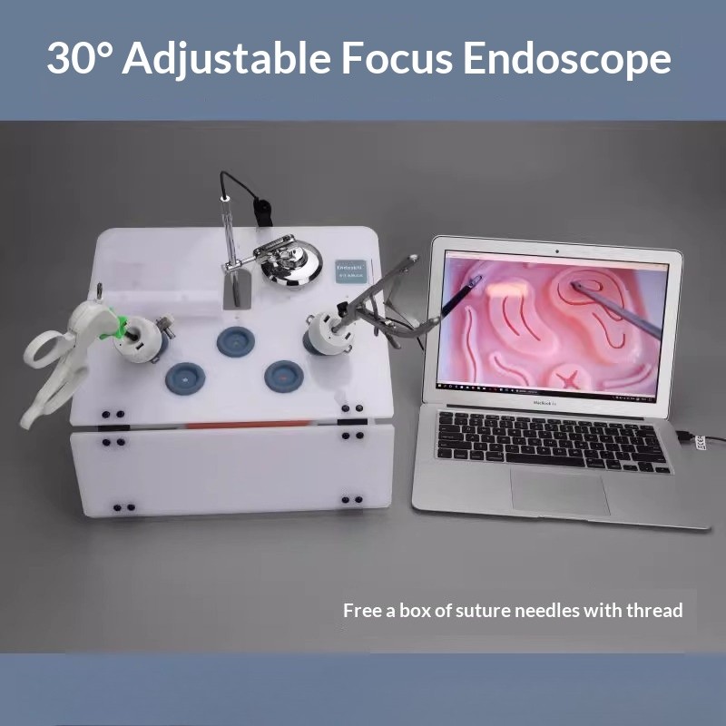 LaparoscopicTrainer Simulator Training Box with HD Camera and 8 Training Modules