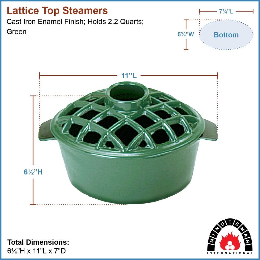 Green Lattice Top Steamer