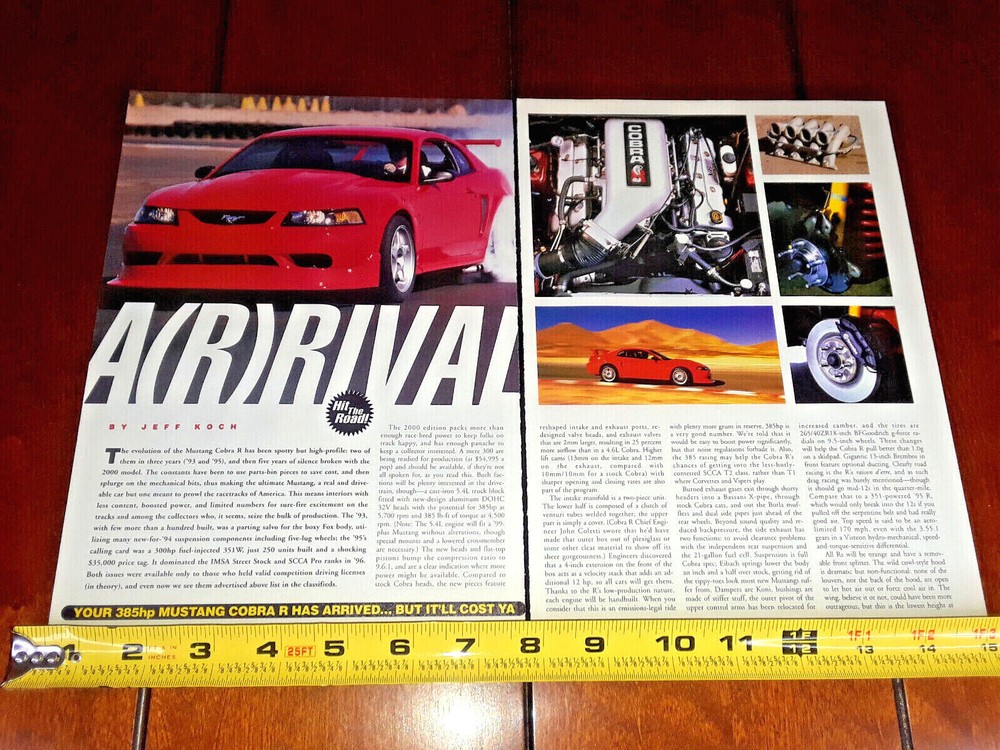 2000 FORD MUSTANG COBRA R  ORIGINAL ARTICLE
