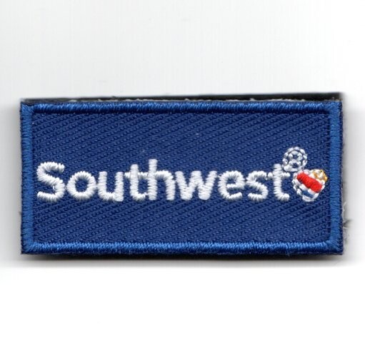 FSS SOUTHWEST AIRLINES BLUE HOOK & LOOP EMBROIDERED JACKET PATCH