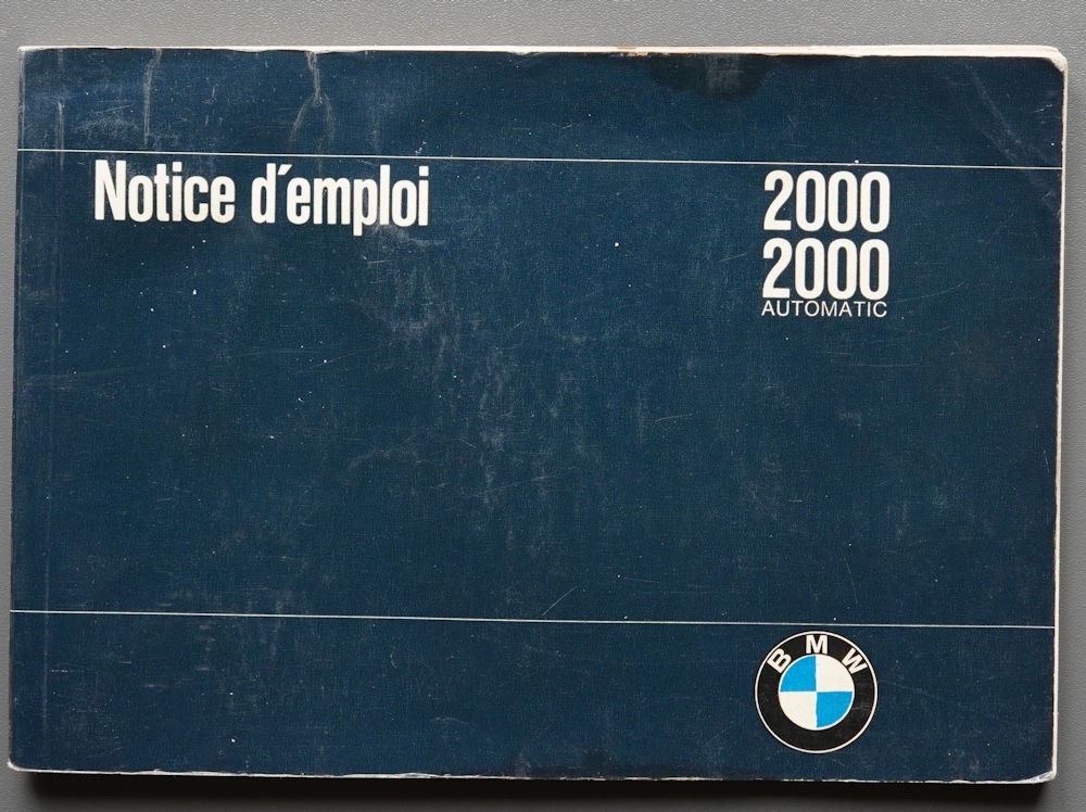 1966 BMW 2000 and 2000 Automatic Manual