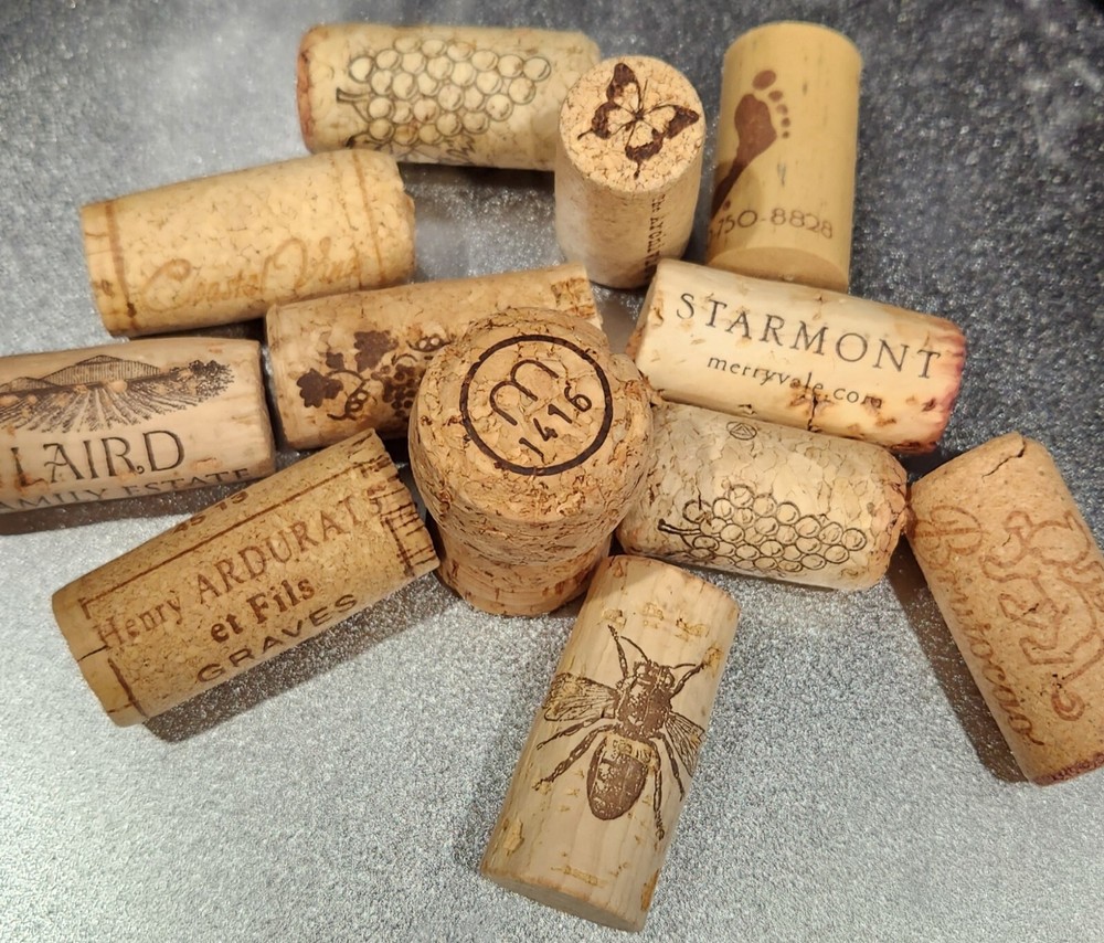 Craft Project 12 Wine Corks Used various types and wineries for Crafts Projects