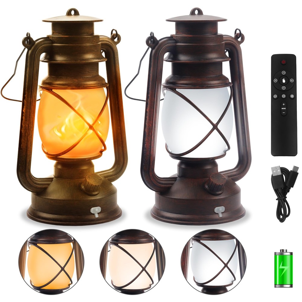 Wondrastical 2 Pack Bronze Vintage 4 Modes Light LED