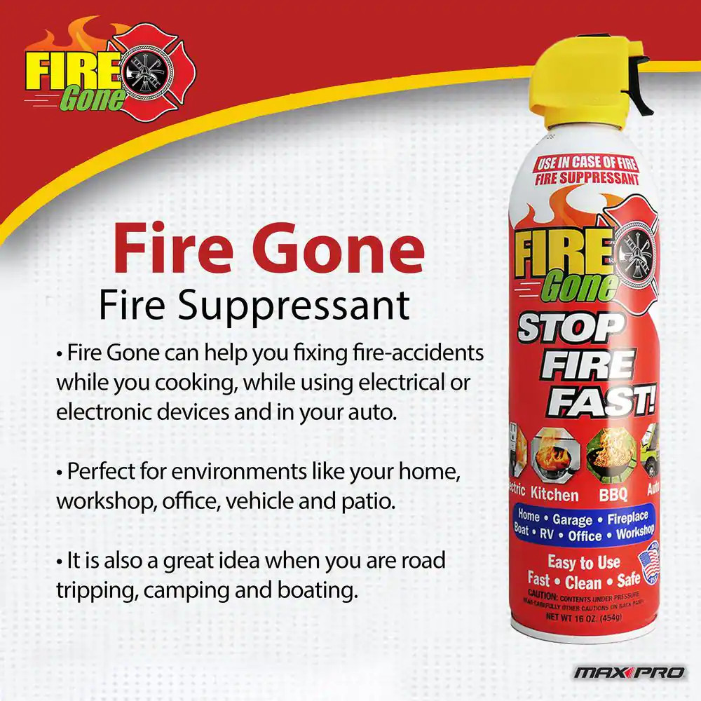 16 Oz. A:B:C Multiple Use Fire Extinguisher Spray Suppressant