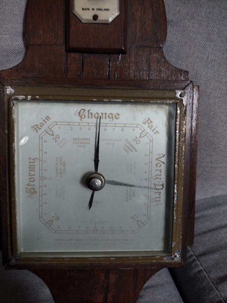 Vintage British Barometer - Missing Thermometer
