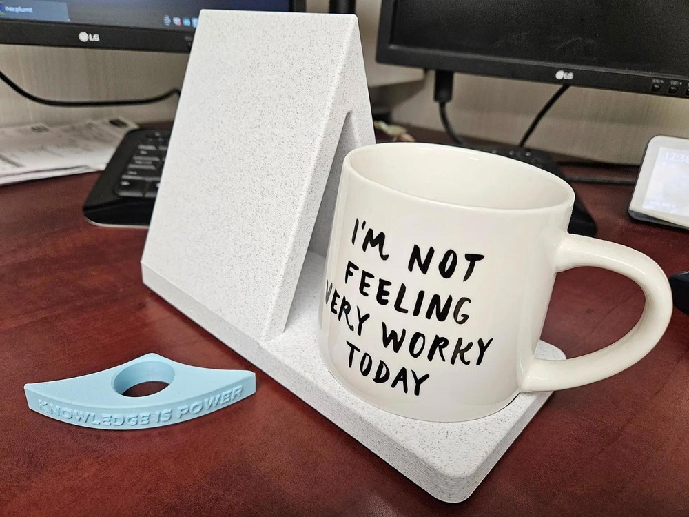 Triangle Book Nook with Coaster: Bedside Table Organizer
