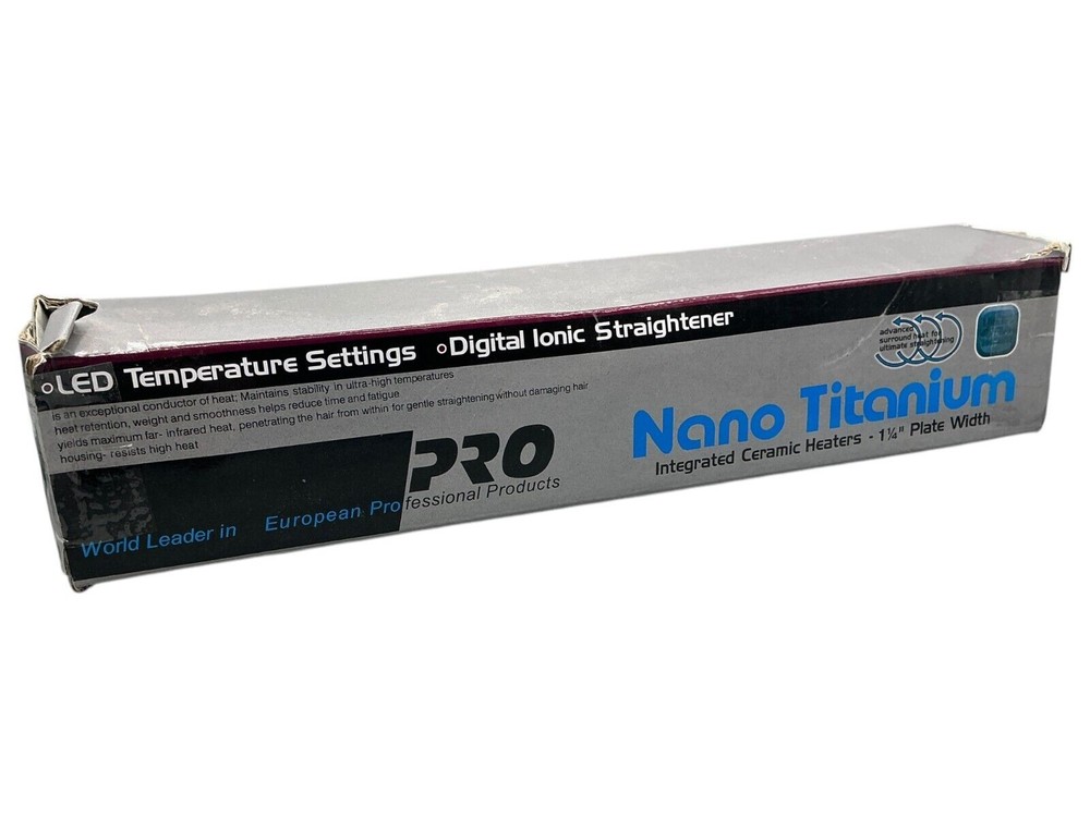 Nano Titanium Plate LED Temperature Settings Digital Ionic Straightener 1-1/4"