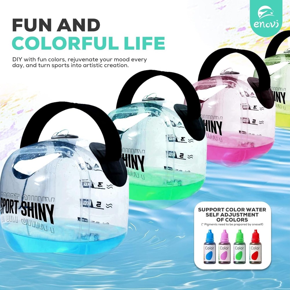 EasyGo Kettlebells Foldable Water-Filled Kettlebell Adjustable Kettlebell