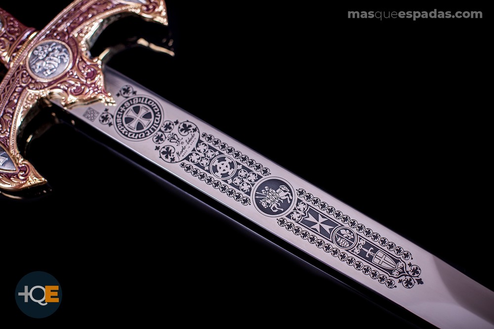 Golden Templar Sword - Red Enamel