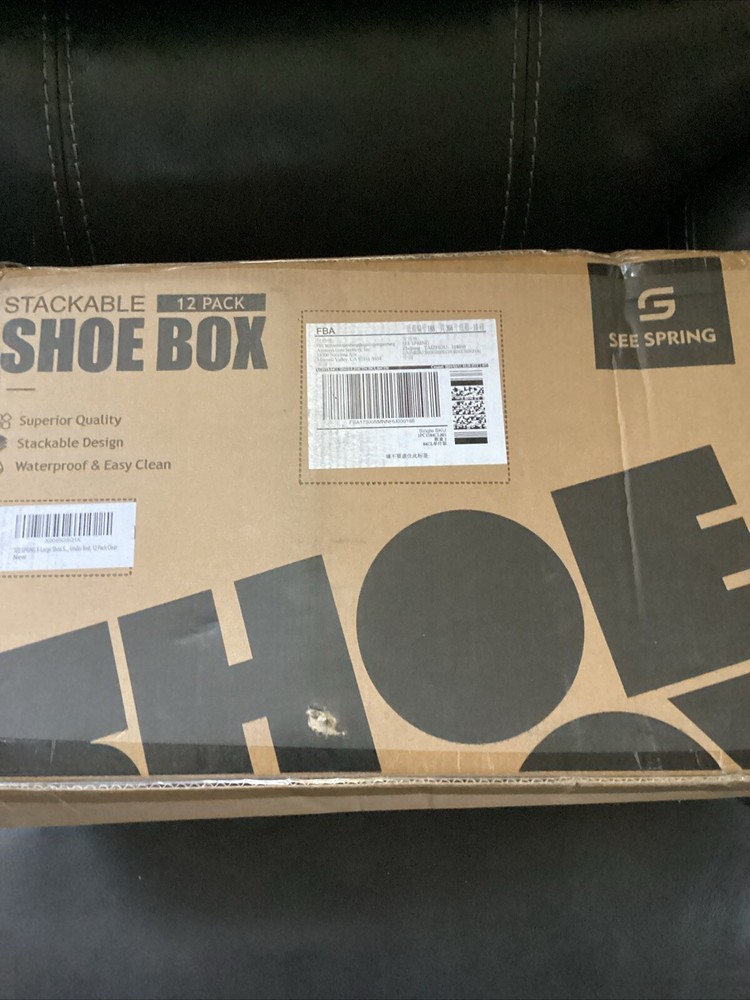 See Spring Stackable Shoe Box 12 Pack/white/Clear New In Box
