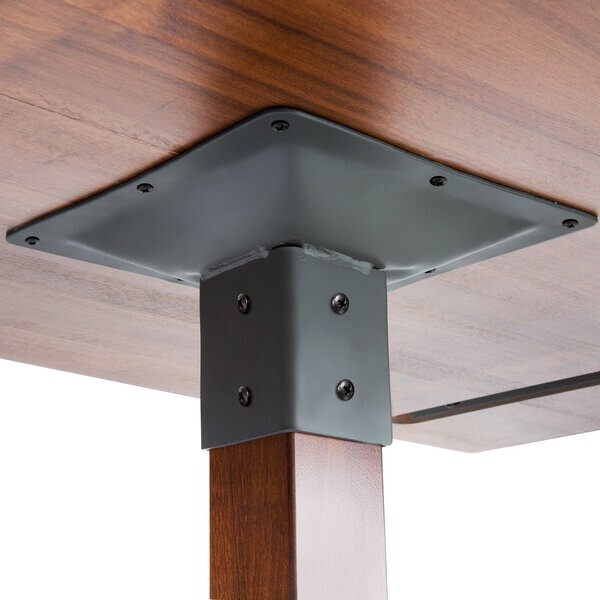 24" x 30" Rectangular Solid Wood Live Edge Restaurant Table Top in Mahogany Wood