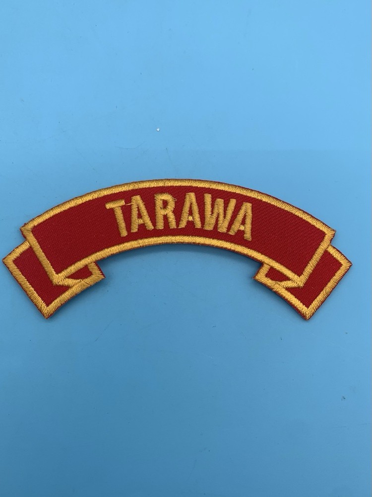 TARAWA Embroidered Red & Yellow Rocker Patch