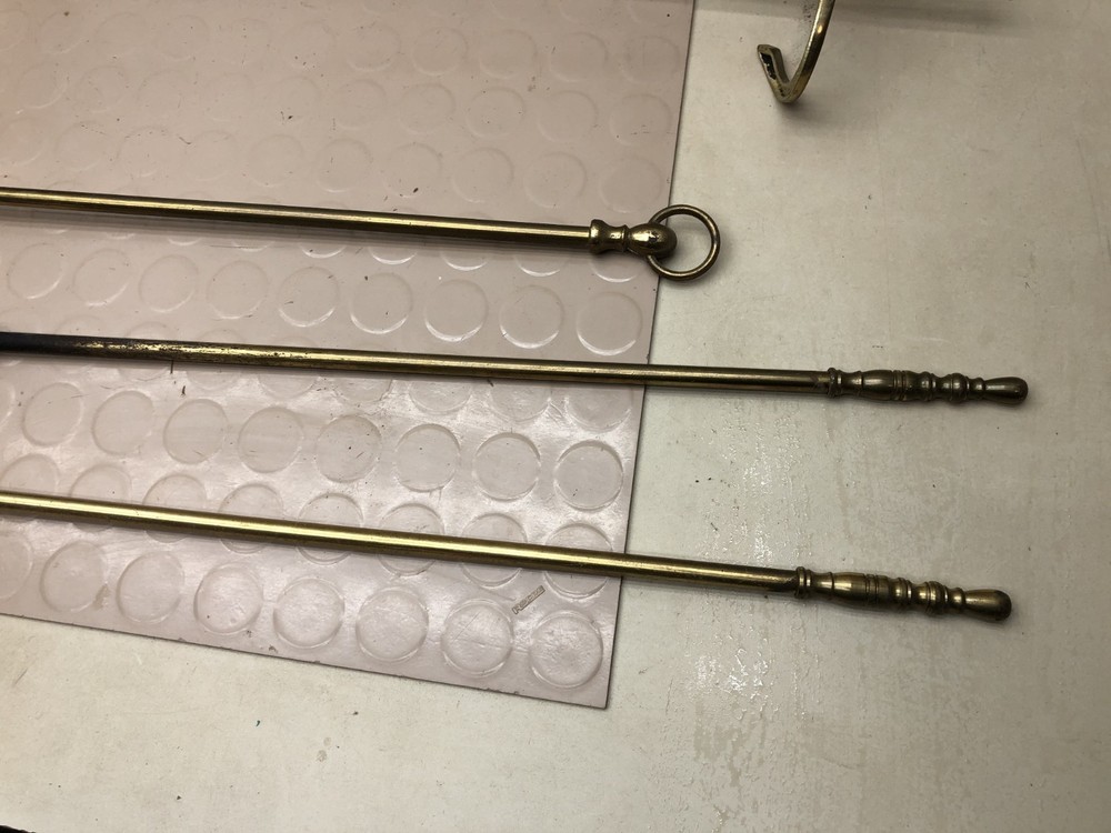 Vintage BRASS FIREPLACE TOOL SET - Japan