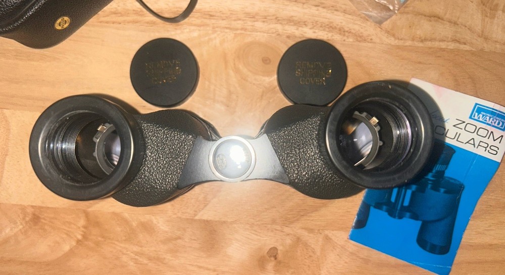 Montgomery Ward Vintage Binoculars With Case