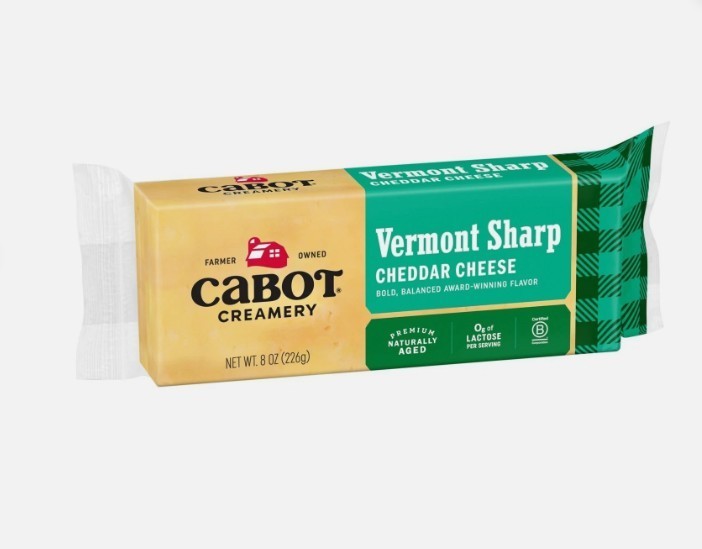 Cabot Creamery Vermont Sharp Cheddar Cheese, 8 oz (3 Pack)