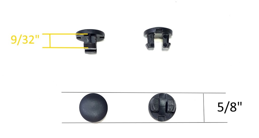 10pcs Horizontal Blinds Plastic Bottom Rail Ladder Cord Button Plug 1/2"