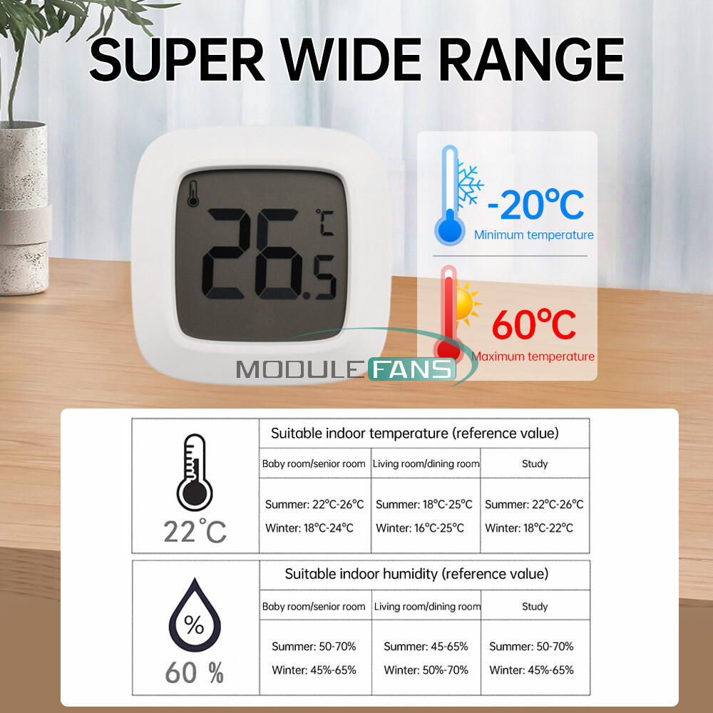 Mini Digital Indoor Thermometer Refrigerator Temperature Sensor Meter -20~60℃-