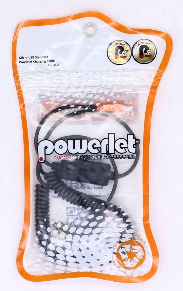 Powerlet Low Profile Plug (BMW DIN) to Micro USB Charging Cable