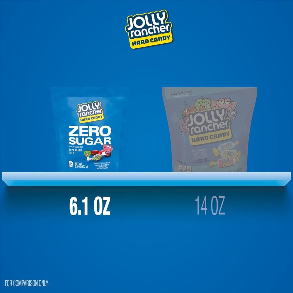 Individually Wrapped Zero Sugar Fruit-Flavored Hard Candy - 6.1 oz for Freshness