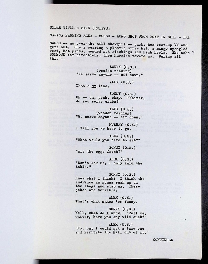 Walter Newman MOOSH Original Screenplay Script Hollywood Writer Cat Ballou