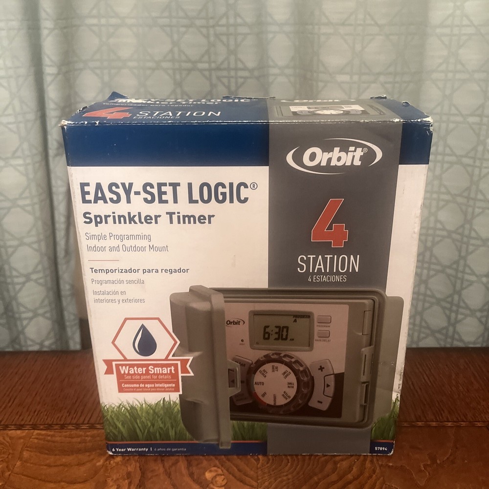Orbit Easy-Set Logic Sprinkler Timer 57894 4-Station, 3 Programs & 12 Start Time