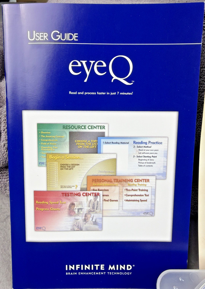 Eye Q Infinite Mind Speed Reading CD PC Software DVD Books + Test Taking Secrets