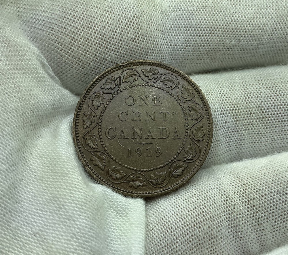 1919 Canada One Cent 1 C Large U196
