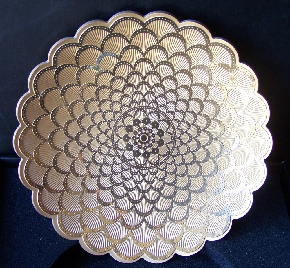 14" 24K Gold Processed Plate