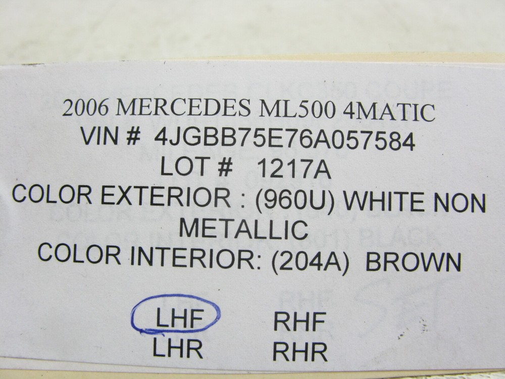06 07 08 09 MERCEDES ML500 R350 ML350 DOOR MODULE MODULE FRONT DRIVER LEFT