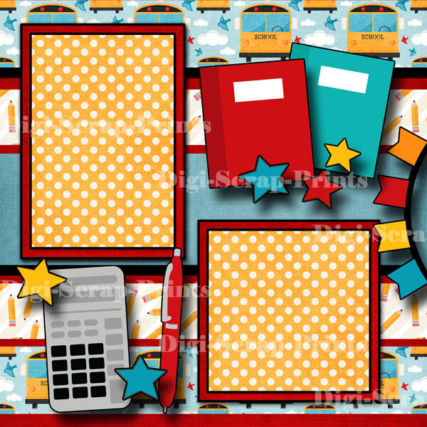 SEVENTH 7th GRADE Middle School premade scrapbook pages printed digiscrap A0369